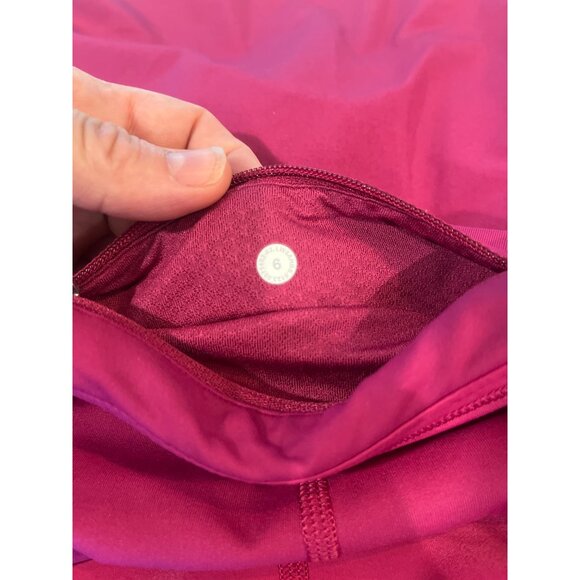 Lulu Lemon Pace Rival Mid Rise Skirt Magenta Sz 6 - Picture 9 of 12
